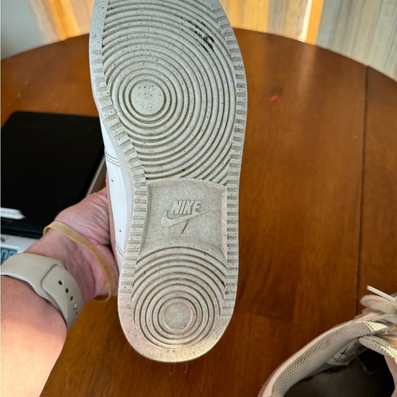 Nike Court Vision low top leather lace up sneakers size 8 blush pink swipe - Picture 6 of 7